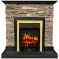 Каминокомплект IdaMebel Gemma Brown Fobos Brass