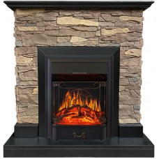 Каминокомплект IdaMebel Gemma Brown Majestic Black